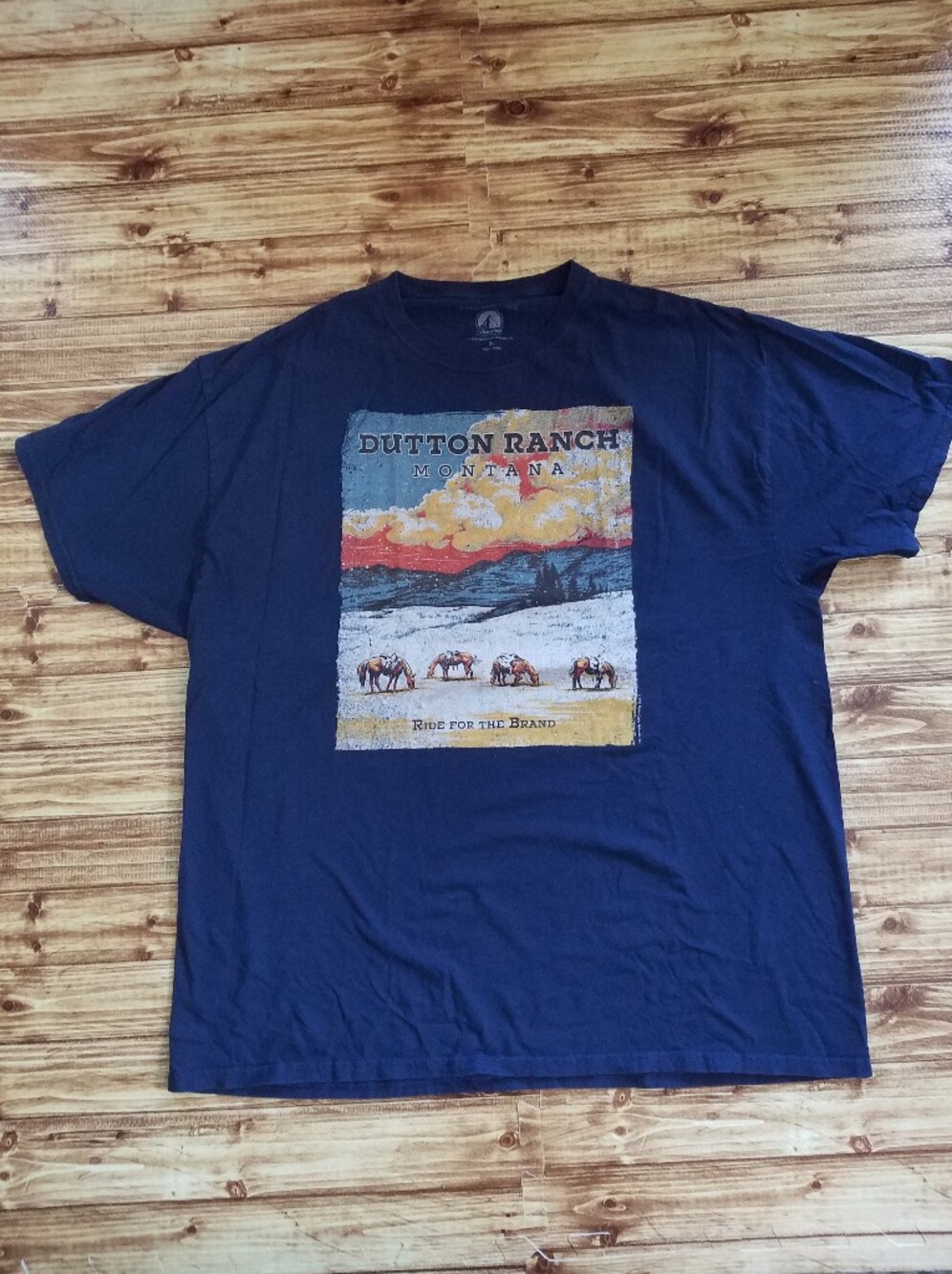 Yellowstone Dutton Ranch Ride For The Brand T-Shirt Navy Blue Men's XL Marshals